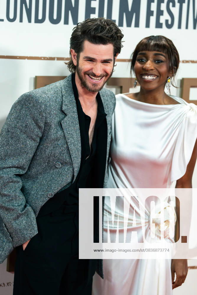 Andrew Garfield and Ayo Edebiri attend the After the Hunt Headline Gala at the 69th BFI London Film Festival at The Royal Festival Hall. London United Kingdom - ZUMAs197 20251011_aaa_s197_283