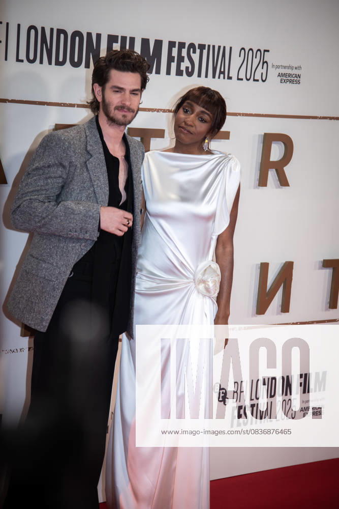 Andrew Garfield and Ayo Edebiri attend the Headline Gala screening of After The Hunt during the 69th BFI London Film Festival at The Royal Festival Hall. London United Kingdom - ZUMAs197 20251011_aaa_s197_324