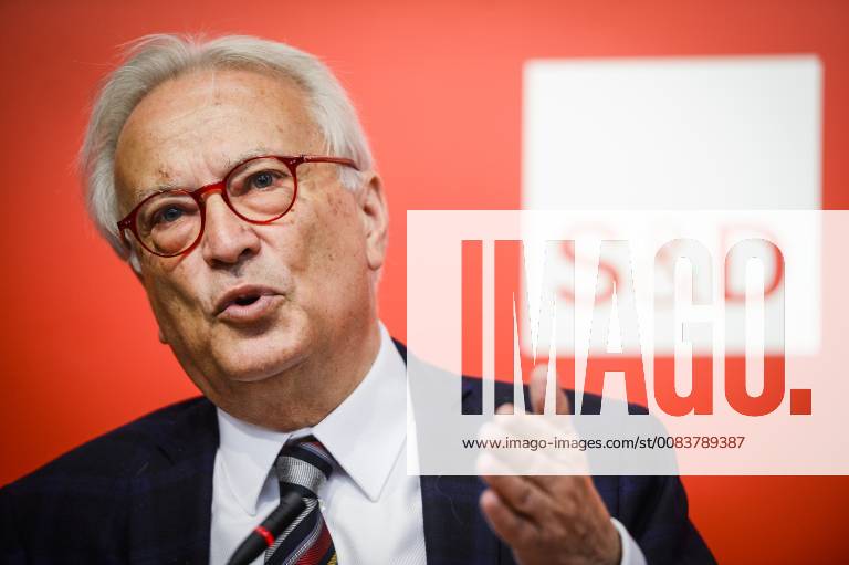 - BRUSSELS, BELGIUM: Austrian chairman of socialist and democrats parties, Hannes Swoboda pictured during a commun declaration of several European leaders of socialist party, called Tackling Youth Unemployment in Europe , in Brussels, at Belgian socialist party headquarters, ahead of the European summit held tomorrow, Wednesday 26 June 2013. LAURIExDIEFFEMBACQ x44310668x