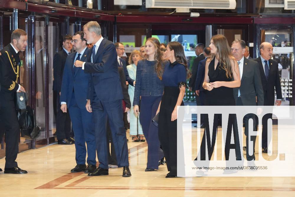 Spanish King Felipe VI and Queen Letizia with Princess Leonor de Borbon and Sofia de Borbon during the celebration of the 33th edition of the concert of the Princess of Asturias Awards 2025 in Oviedo, on Thursday 23 October 2025. Cordon Press