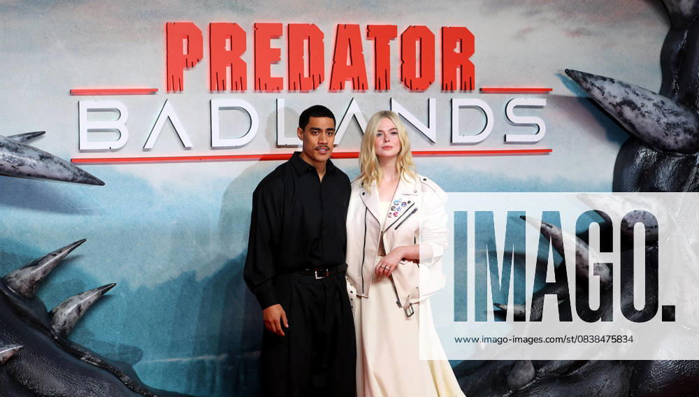 Dimitrius Schuster-Koloamatangi and Elle Fanning attend the UK Special Screening of Predator: Badlands at BFI IMAX. London United Kingdom - ZUMAs197 20251027_aaa_s197_096