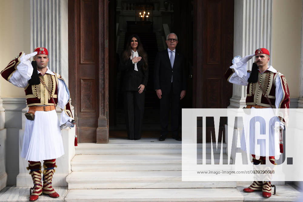 Kimberly Guilfoyle Presents Credentials in Athens ATHENS, GREECE - NOVEMBER 4: New United States Ambassador to Greece Kimberly Guilfoyle meets with Greek President Konstantinos Tasoulas during the Ceremony of the Presentation of Credentials at the Presidential Palace in Athens, Greece, on November 4, 2025. Costas Baltas Anadolu Athens Greece. Editorial use only. Please get in touch for any other usage.