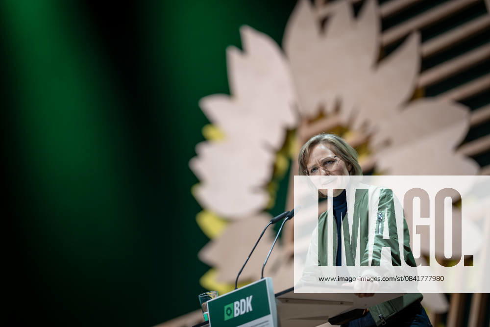 Franziska Brantner, Federal Chairwoman, during her speech to the Bündnis 90 Die Grünen Federal Party Conference 51 Federal Delegates Conference in Hanover, Hanover Lower Saxony Germany Trade Fair, Hall 7