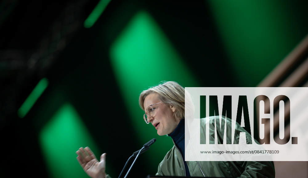 Franziska Brantner, Federal Chairwoman, during her speech to the Bündnis 90 Die Grünen Federal Party Conference 51 Federal Delegates Conference in Hanover, Hanover Lower Saxony Germany Trade Fair, Hall 7