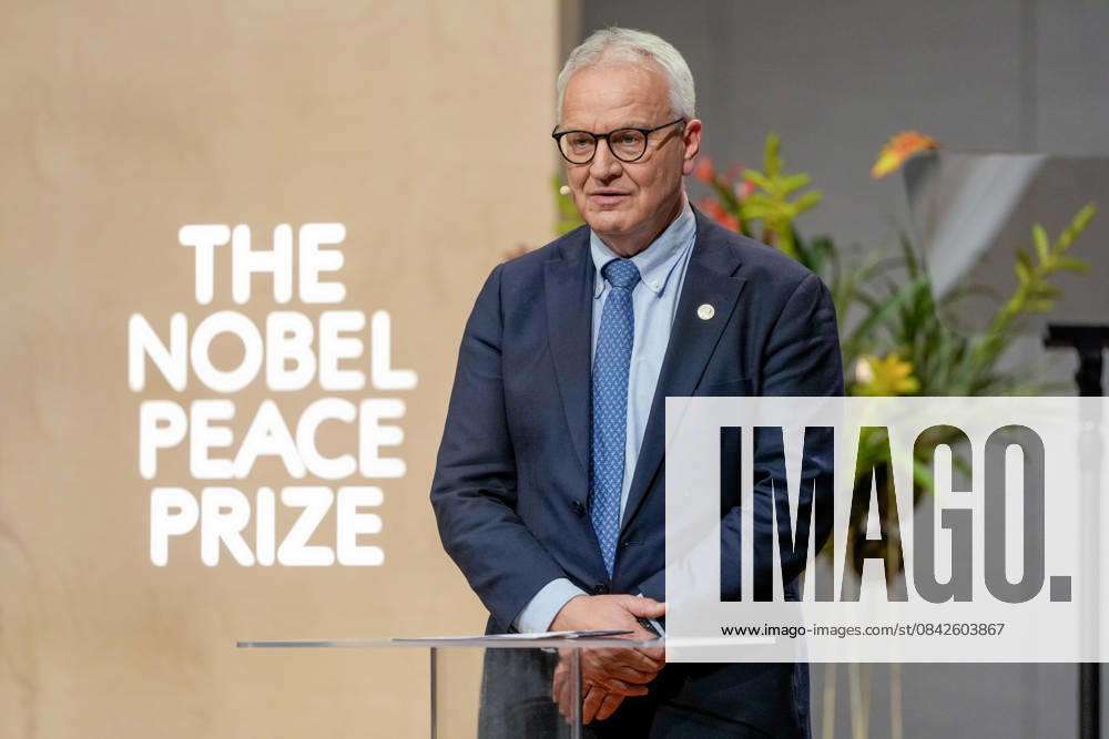 Nobel Peace Prize 2025 Oslo 20251211 Director of the Norwegian Nobel Institute Kristian Berg Harpviken during the Nobel Peace Prize Peace Forum in the Universitys auditorium in connection with the awarding of the Nobel Peace Prize to Maria Corina Machado Photo Cornelius Poppe NTB Oslo Norway GVit7NxPi9Y Ref POLGVit7NxPi9Y jpg
