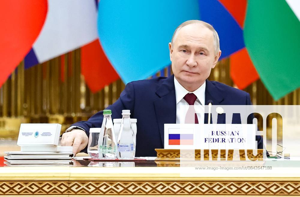 Turkmenistan Russia 9069868 12.12.2025 Russian President Vladimir Putin attends a plenary session of the International Forum dedicated to the International Year of Peace and Trust, the International Day of Neutrality, and the 30th anniversary of Turkmenistan s neutrality status, at the Congress Centre in Ashgabat, Turkmenistan. Alexander Kazakov Sputnik Ashgabat Turkmenistan