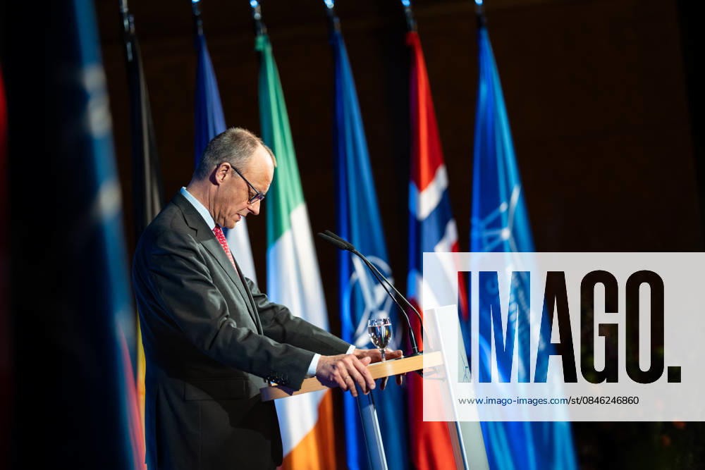 Federal Chancellor Friedrich Merz gives a speech in Hamburg City Hall to the participants of the 3rd North Sea Summit 2026 in Hamburg, Germany 3 North Sea Summit 2026 in Hamburg, Germany, Hamburg Hamburg Germany City Hall, Townhall