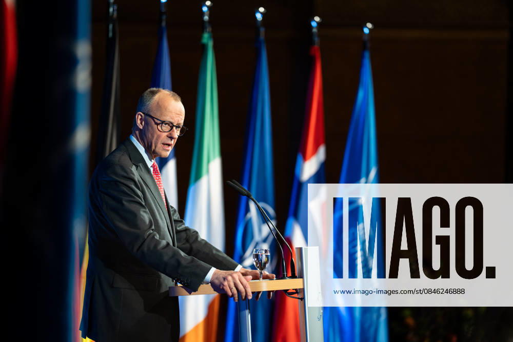 Federal Chancellor Friedrich Merz gives a speech in Hamburg City Hall to the participants of the 3rd North Sea Summit 2026 in Hamburg, Germany 3 North Sea Summit 2026 in Hamburg, Germany, Hamburg Hamburg Germany City Hall, Townhall