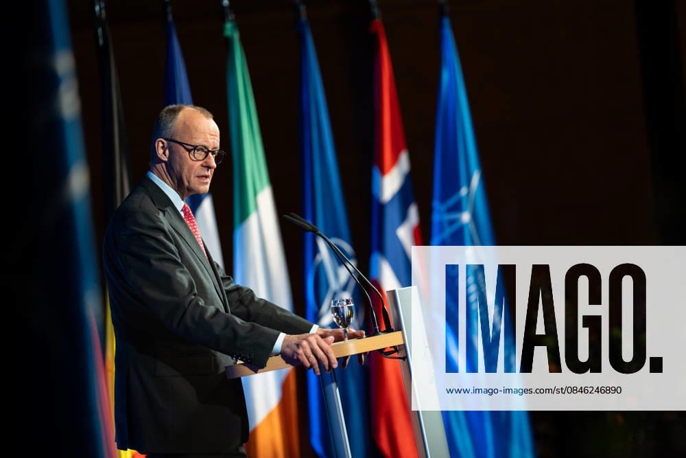 Federal Chancellor Friedrich Merz gives a speech in Hamburg City Hall to the participants of the 3rd North Sea Summit 2026 in Hamburg, Germany 3 North Sea Summit 2026 in Hamburg, Germany, Hamburg Hamburg Germany City Hall, Townhall