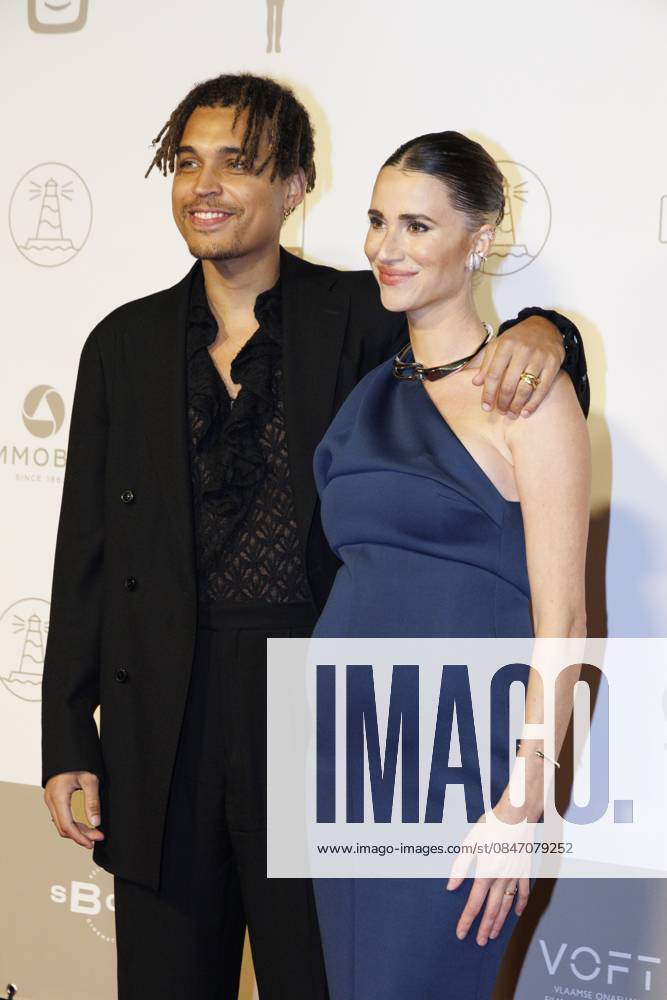 Television Presenter Aster Nzeyimana and Actress Lize Fereyn pictured on the red carpet at the arrival for the award ceremony of the Ensors Flemish film prizes, as part of the Ostend Film Festival (18th edition) (30 01-07 02), Saturday 07 February 2026, in Oostende. NICOLASxMAETERLINCK 161909327