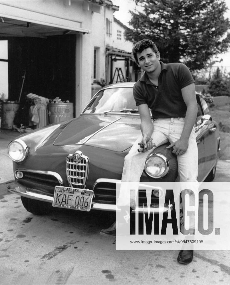 Michael Landon with his 1955 Alfa Romeo Giulietta Sprint Circa 1956 Photo By Joe Shere