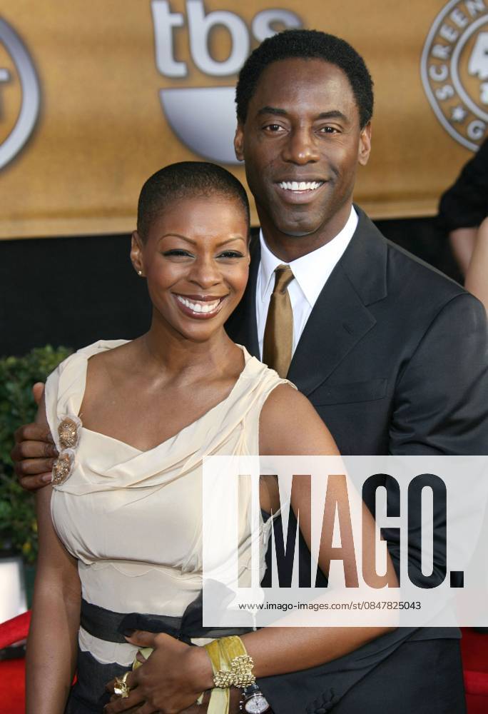 12th Annual Screen Actors Guild Awards - Arrivals January 15, 1970 - Los Angeles, CA, U.S. - 29 January 2006 - Los Angeles, California - Isaiah Washington and wife Jenisa Marie Washington. 12th Annual Screen Actors Guild Awards SAG held at the Shrine Auditorium. Photo Credit: Zach Lipp AdMedia