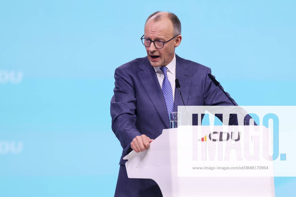Federal Chancellor Friedrich Merz addresses the delegates, 1 day, 38 Party Congress of the CDU Germany, Landesmesse on February 20, 2026 in Stuttgart, Germany Photo by Marco Steinbrenner DeFodi Images Federal Chancellor Friedrich Merz addresses the delegates, 1 day, 38 Party Congress of the CDU Germany, Landesmesse, February 20, 2026 in Stuttga
