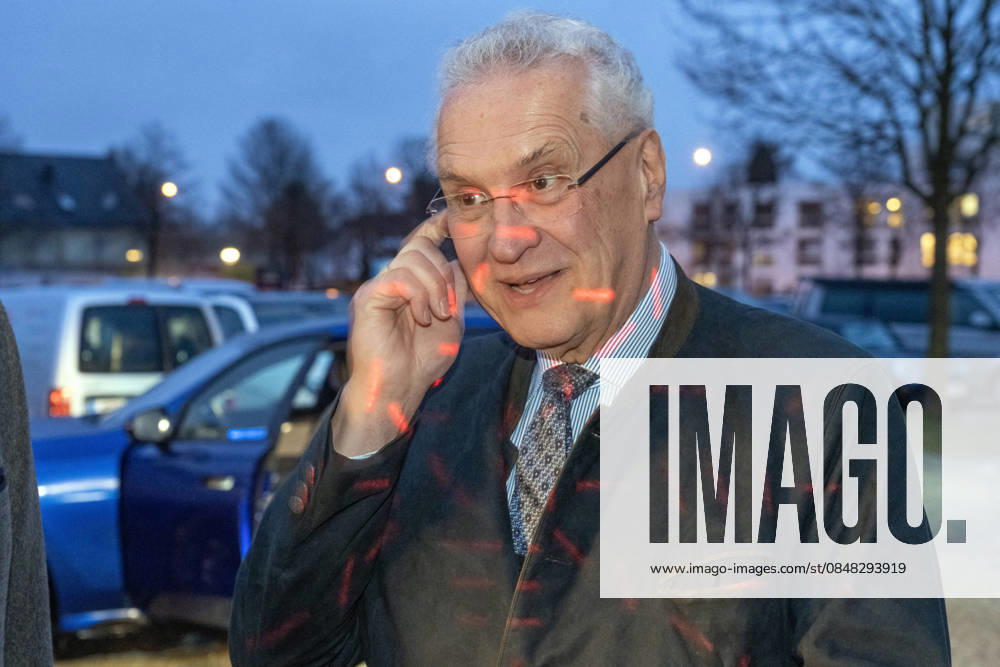 Joachim Herrmann, Bavarian Minister of the Interior, at the CSU election campaign for the local elections on March 8, Steckerlfischessen in Trudering, Munich, February 21, 2026 Germany, Munich, February 21, 2026, Joachim Herrmann, Bavarian Minister of the Interi