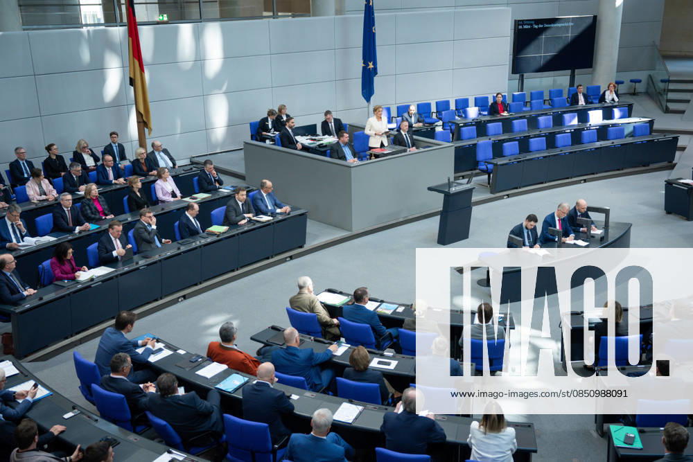 German Bundestag, 64 Plenary Session Julia Kloeckner the President of the German Bundestag, President of the Bundestag during her speech on 18 03 2026 the Day of Democracy at the presidency of the 64 session of the German Bundestag in Berlin, 18 03 2026 Berlin Berlin Germany