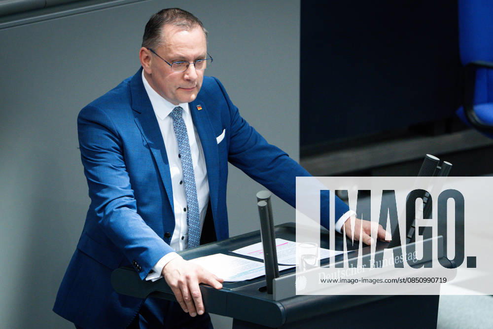 German Bundestag, 64th plenary session Tino Chrupalla AfD in portrait during his speech on the agenda item Government statement on the European Council at the 64th session of the German Bundestag in Berlin, 18 03 2026 Berlin Berlin Germany