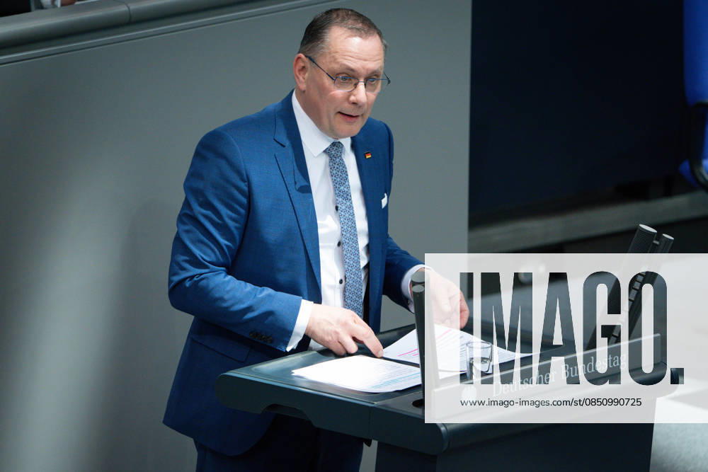 German Bundestag, 64th plenary session Tino Chrupalla AfD in portrait during his speech on the agenda item Government statement on the European Council at the 64th session of the German Bundestag in Berlin, 18 03 2026 Berlin Berlin Germany