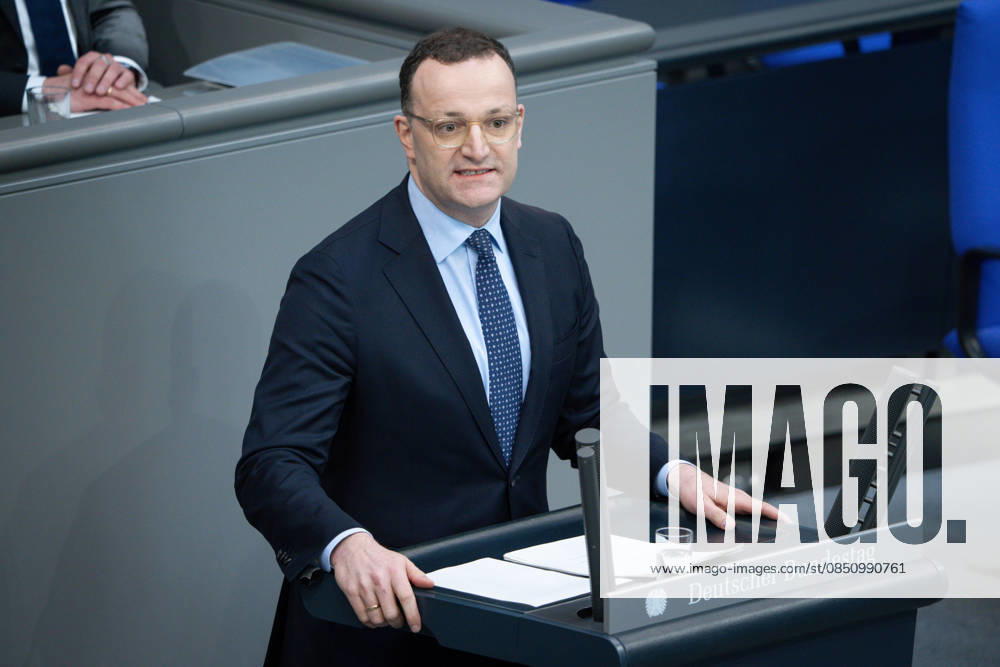 German Bundestag, 64th plenary session Jens Spahn CDU in portrait during his speech on the agenda item government statement on the European Council at the 64th session of the German Bundestag in Berlin, 18 03 2026 Berlin Berlin Germany