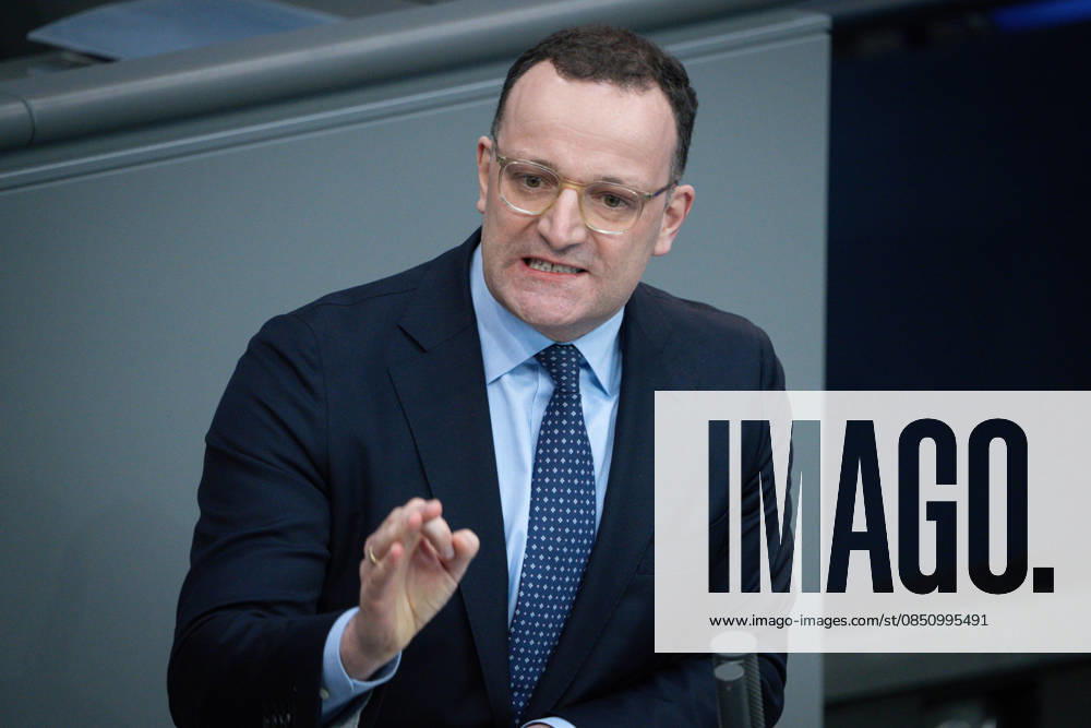 German Bundestag, 64th plenary session Jens Spahn CDU in portrait during his speech on the agenda item government statement on the European Council at the 64th session of the German Bundestag in Berlin, 18 03 2026 Berlin Berlin Germany