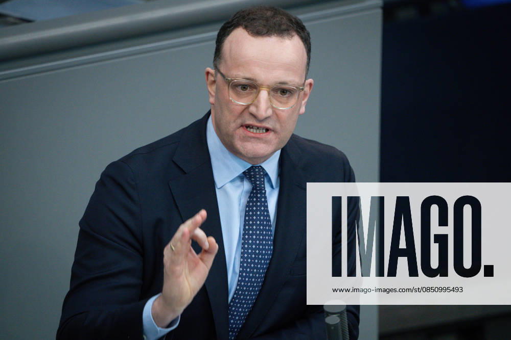 German Bundestag, 64th plenary session Jens Spahn CDU in portrait during his speech on the agenda item government statement on the European Council at the 64th session of the German Bundestag in Berlin, 18 03 2026 Berlin Berlin Germany