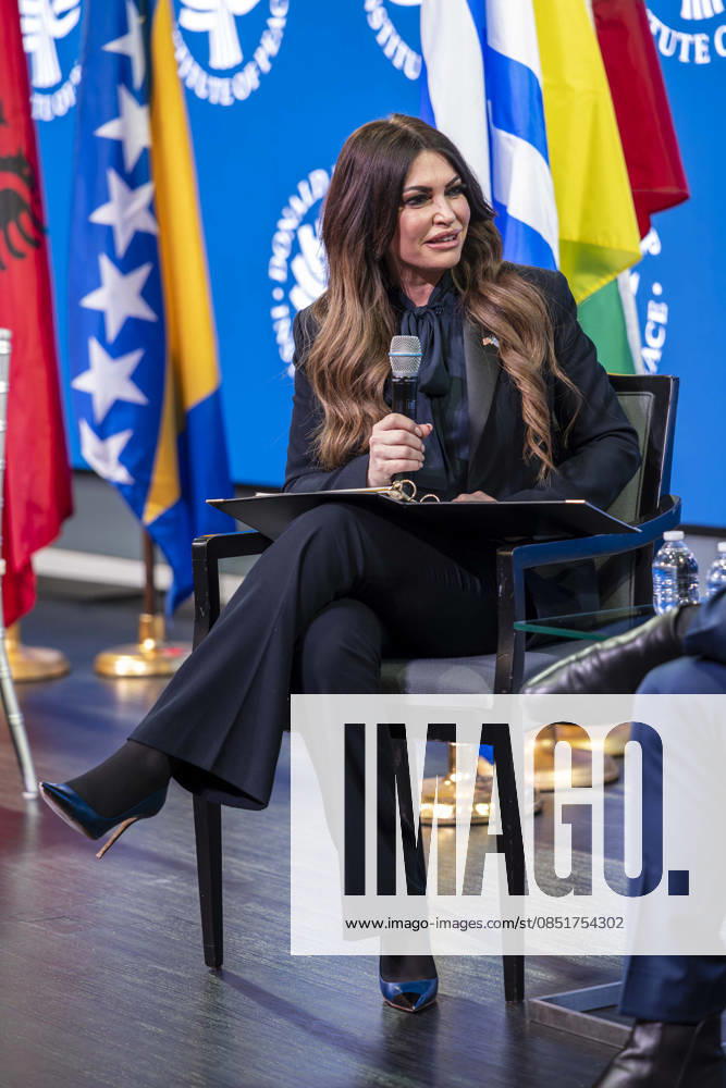 U.S. Ambassador to Greece, Kimberly Guilfoyle, delivers remarks during a discussion at the Transatlantic Gas Security Summit at the United States Institute of Peace, February 24, 2026 in Washington, D.C. Washington United States - ZUMAp138 20260325_zaa_p138_030
