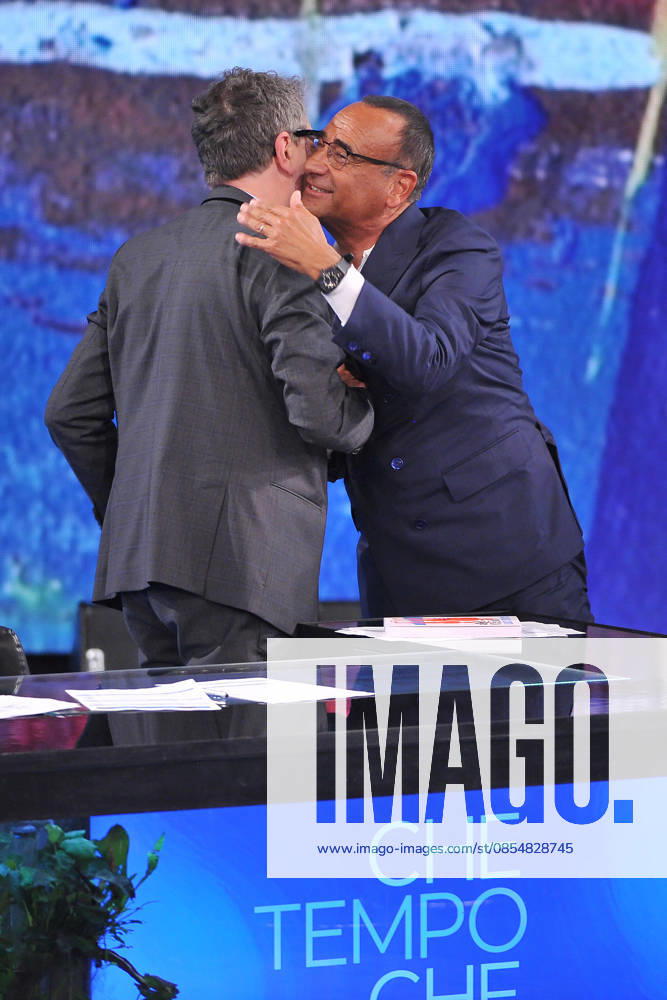 Photo Mario Romano IPP Milan 26 04 2026 TV broadcast CHE TEMPO CHE FA in the photo Fabio Fazio and Carlo Conti Italy Photo Press World Copyright CHE TEMPO CHE FA
