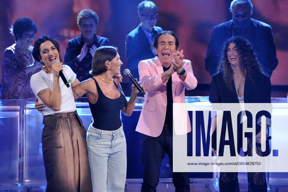 Photo Mario Romano IPP Milan 26 04 2026 TV broadcast CHE TEMPO CHE FA in the photo from left singer Levante with Serena Brancale Giucas Casella, pseudonym of Giuseppe Casella Mariolo and Delia Buglisi Italy Photo Press World Copyright CHE TEMPO CHE FA