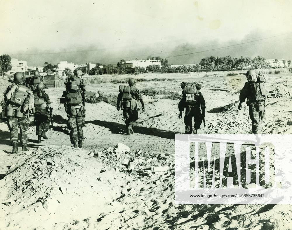 A photograph of French paratroopers in Port Said during the Suez Crisis. A photograph of French parachutists shortly after landing in Port Said, Egypt, during the Suez Crisis. The Suez Crisis, also known as the Tripartite Aggression, was an invasion of Egypt by Israel, followed by the United Kingdom and France, aiming to regain Western control of the Suez Canal and remove Egyptian President Gamal Abdel Nasser, who had nationalised the canal. 1956. Editorial use only. All other uses to be cleared with the copyright owner (World History Archive), in advance., WHA_011_0040.jpg, Suez Crisis; Tripartite Aggression; Egypt; France; United Kingdom; Israel; 1956; Gamal Abdel Nasser; Suez Canal; Port Said; Paratroopers; French