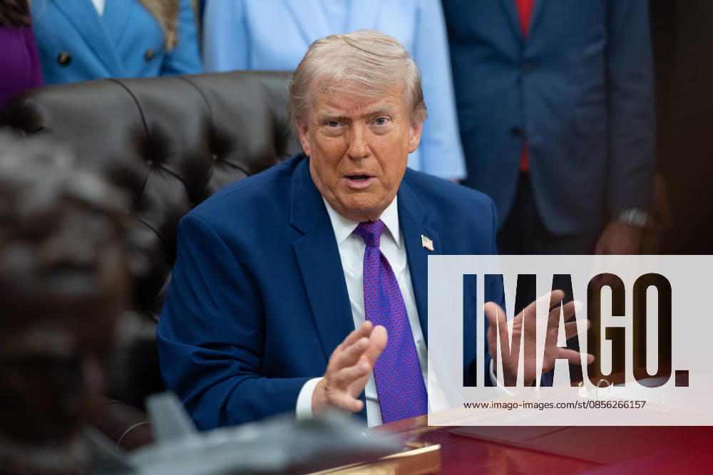 President Donald Trump gives remarks during an event promoting maternal healthcare in the Oval Office of the White House in Washington, DC on Monday, May 11, 2026. President Trump is meeting with healthcare workers as his administration launches Moms.gov to highlight resources for unexpected pregnancies. WAX20260511202 AaronxSchwartz