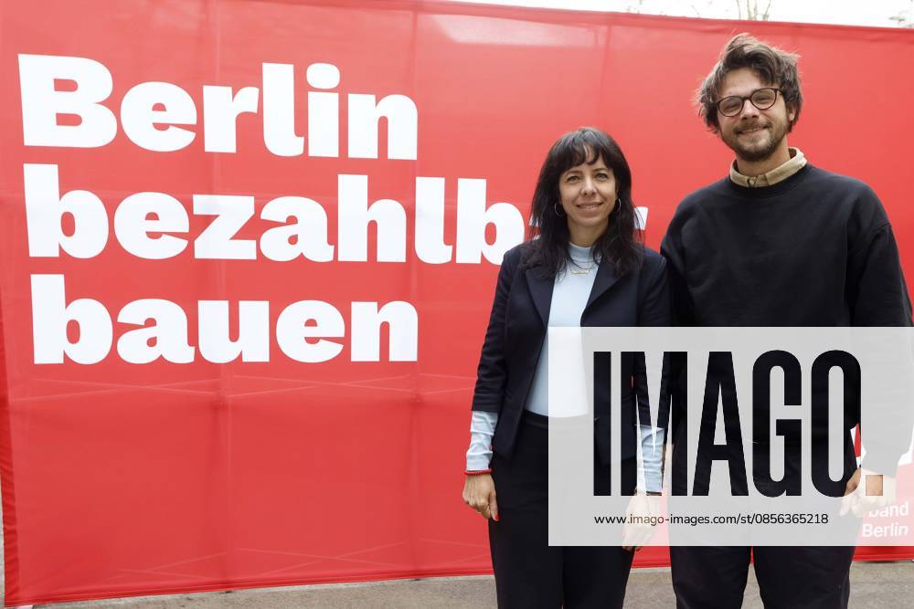 Elif Eralp, Left Party mayoral candidate, Niklas Schenker, spokesperson for renting, housing, building, Die Linke Berlin presents concept for municipal housing program Berlin Bezahlbar Bauen, Berlin Germany, Germany