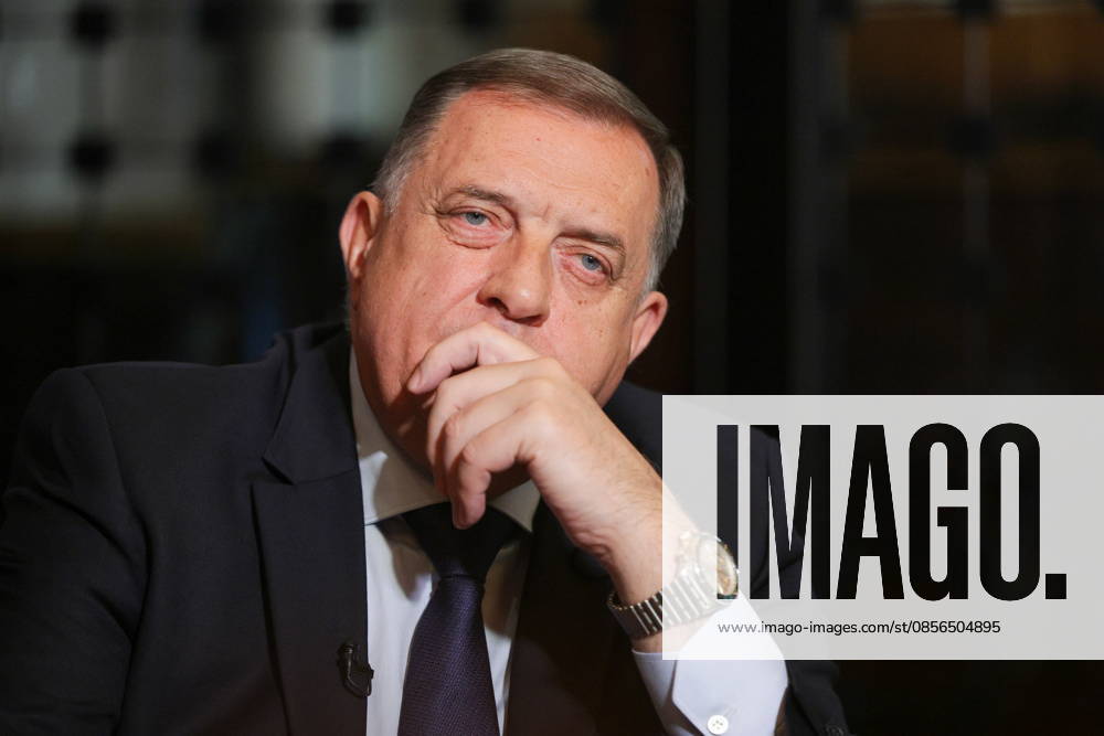 RUSSIA, MOSCOW - MAY 8, 2026: The leader of the Alliance of Independent Social Democrats (SNSD), former president of the Bosnia and Herzegovina s Republika Srpska, Milorad Dodik during an interview with the TASS News Agency Moscow Russia - ZUMAt113 20260508_zaa_t113_930