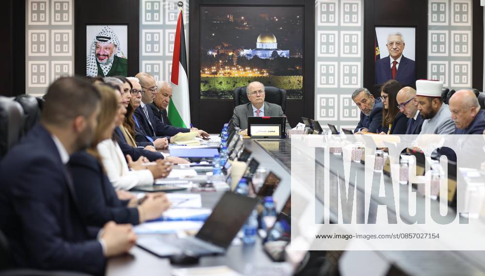 Palestinian Prime Minister Chairs Weekly Cabinet Session in Ramallah Palestinian Prime Minister Mohammed Mustafa chairs the weekly cabinet session in Ramallah in the occupied West Bank, on May 19, 2026. During the session, the cabinet warned of the worsening humanitarian crisis in the Gaza Strip amid declining humanitarian funding and a decrease in the flow of aid into the territory. Photo by Prime Minister Office apaimages Ramallah West Bank Palestinian Territory 190526_Ramallah_PMO_00(4)