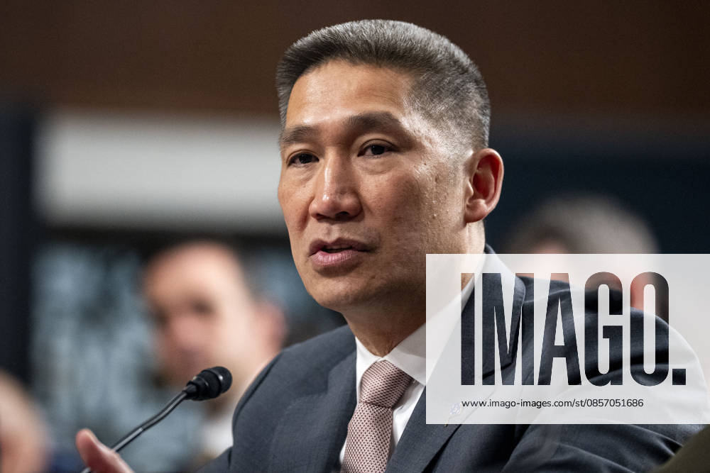 Acting Secretary of the Navy Hung Cao speaks during a Senate Armed Services Committee hearing on the Navy s defense authorization request for fiscal year 2027 in the Dirksen Senate Office Building near the U.S. Capitol in Washington, DC on Tuesday, May 19, 2026. WAP20260519375 BONNIExCASH