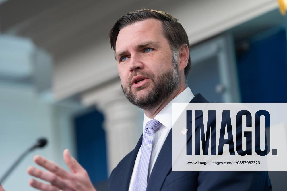 Vice President JD Vance gives remarks during a press conference in the James Brady Press Briefing Room of the White House in Washington, DC on Tuesday, May 19, 2026. Vance defended the creation of a $1.8 billion Department of Justice fund that would compensate certain individuals who were investigated and prosecuted by the Biden Administration. WAP20250519002 AARONxSCHWARTZ