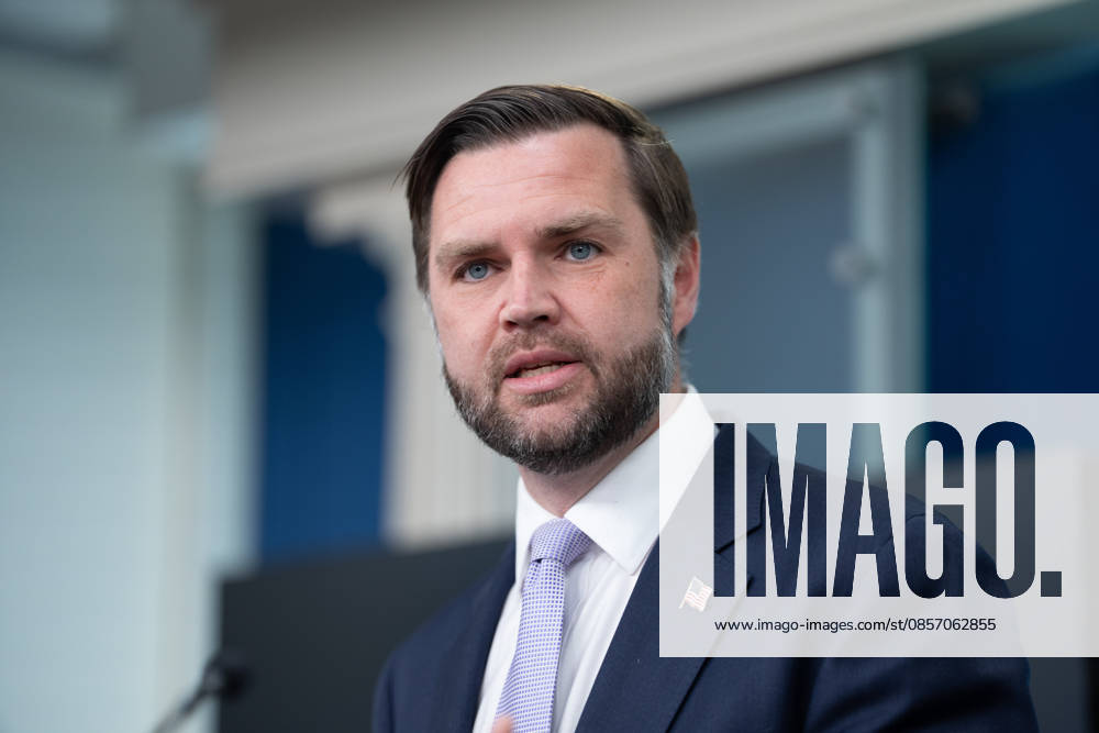 Vice President JD Vance gives remarks during a press conference in the James Brady Press Briefing Room of the White House in Washington, DC on Tuesday, May 19, 2026. Vance defended the creation of a $1.8 billion Department of Justice fund that would compensate certain individuals who were investigated and prosecuted by the Biden Administration. WAP20260519611 AARONxSCHWARTZ