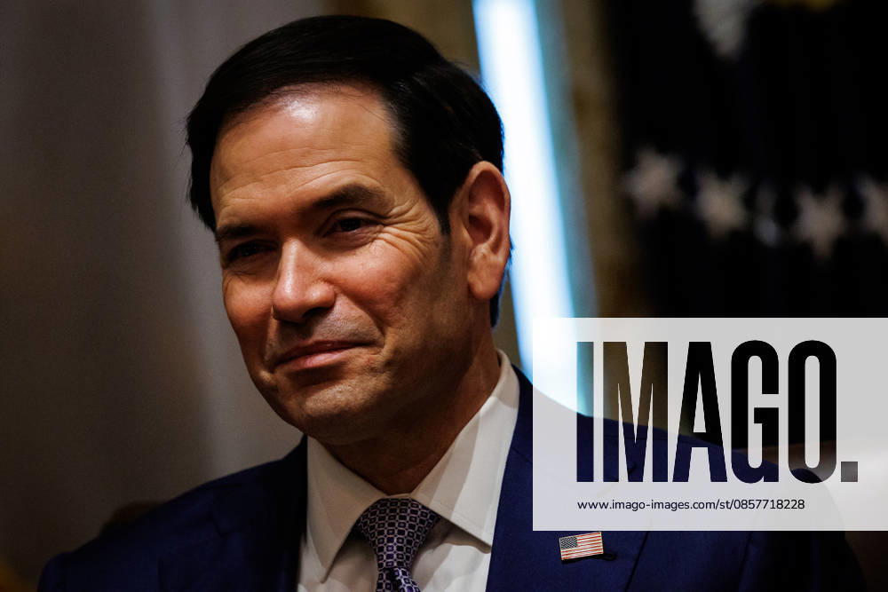 U.S. Secretary of State Marco Rubio speaks alongside U.S. President Donald Trump during a Cabinet meeting in the Cabinet Room of the White House on Wednesday, May 27, 2026 in Washington, DC. WASP20260527805 SamuelxCorum