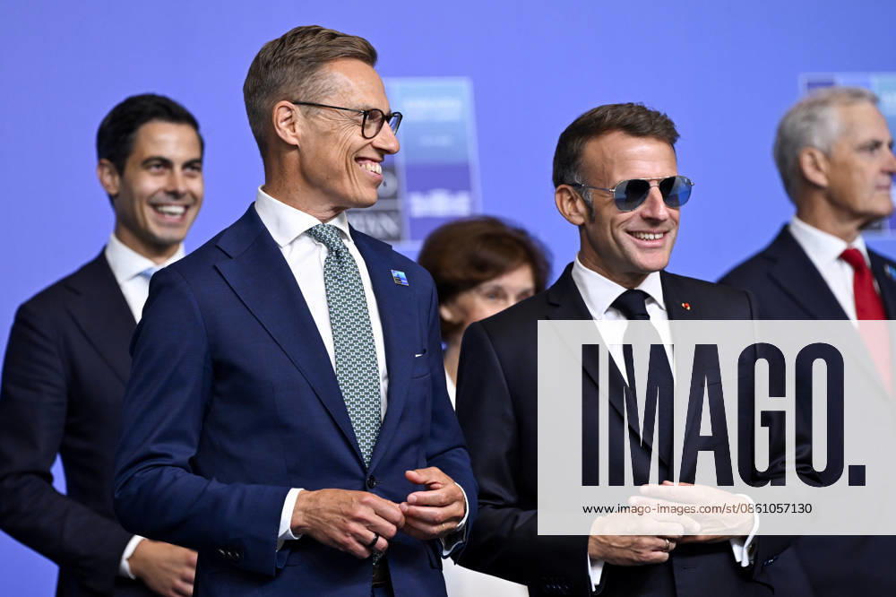 LKS 20260708 Finland s President Alexander Stubb and France s President Emmanuel Macron gather for a family photo during the North Atlantic Treaty Organization (NATO) Heads of State and Government summit in Ankara, Turkey, on July 8, 2026. - EMMI KORHONEN Ankara Turkey