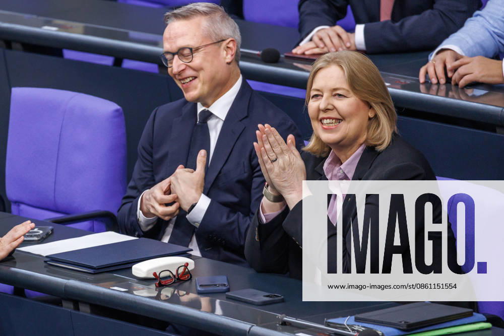 Bundestag: Karsten Wildberger (CDU), Federal Minister for Digital Affairs and State Modernization, and Bärbel Bas (SPD), Federal Minister of Labor and Social Affairs, at the German Bundestag on July 9, 2026, in Berlin, Berlin, Berlin, Germany, Bundestag