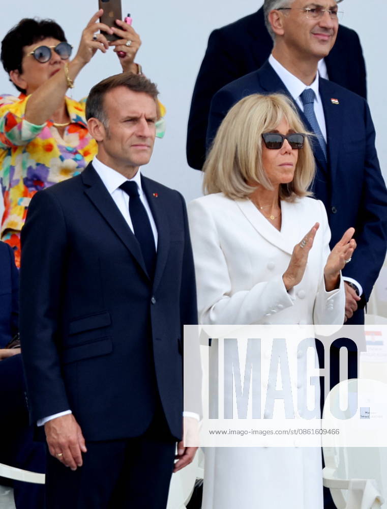 President Emmanuel Macron and Brigitte Macron at the July 14 military ceremony in Paris Jacovides Liewig Bestimage Bastille Day military parade on July 14, 2026, Paris, France