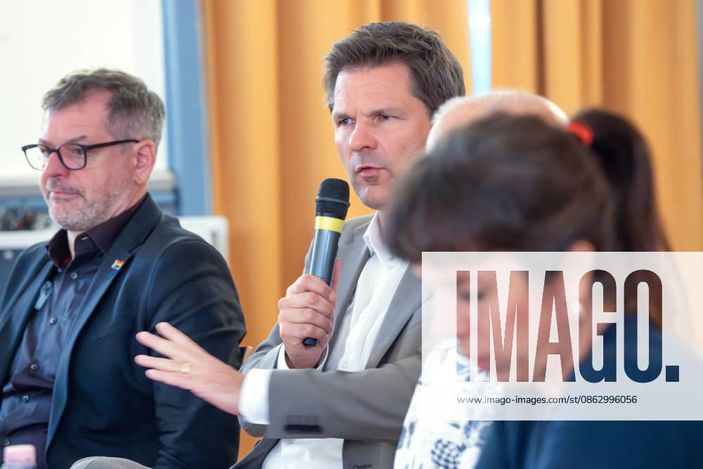 Werner Graf, Steffen Krach, Elif Eralp, their parties’ top candidates for the House of Representatives election, panel discussion in Dahlem, Wednesday evening, Berlin, July 29, 2026 Germany, Berlin