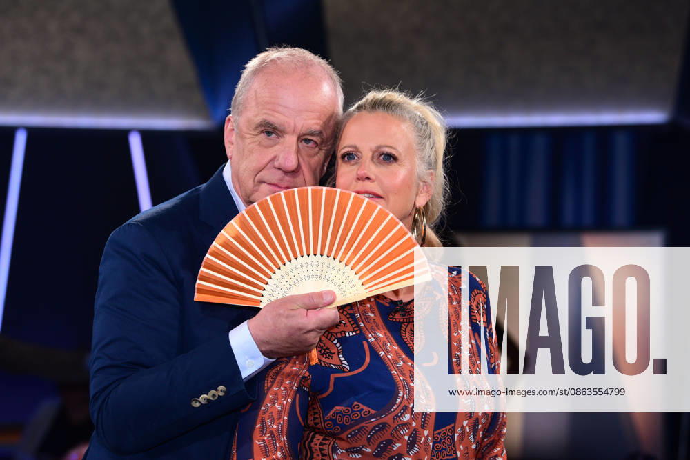 Hubertus Meyer Burckhardt and Barbara Schoeneberger at the NDR Studios on August 7, 2026, in Hamburg, Germany; NDR Talk Show on August 7, 2026, in Hamburg, Germany