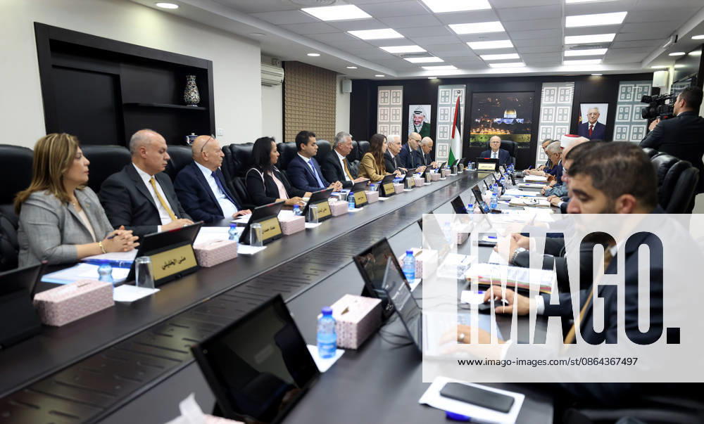 Palestinian Prime Minister Chairs Weekly Cabinet Meeting in Ramallah Palestinian Prime Minister Mohammad Mustafa chairs the weekly cabinet meeting in Ramallah, West Bank, on August 18, 2026. Mustafa affirmed support for Palestinians in villages targeted by attacks by the Israeli army and settlers, and directed authorities to accelerate responses to urgent needs and provide emergency financial allocations to a number of villages. Photo by Prime Minister Office apaimages Ramallah West Bank Palestinian Territory 180826_Ramallah_PMO_00(2)
