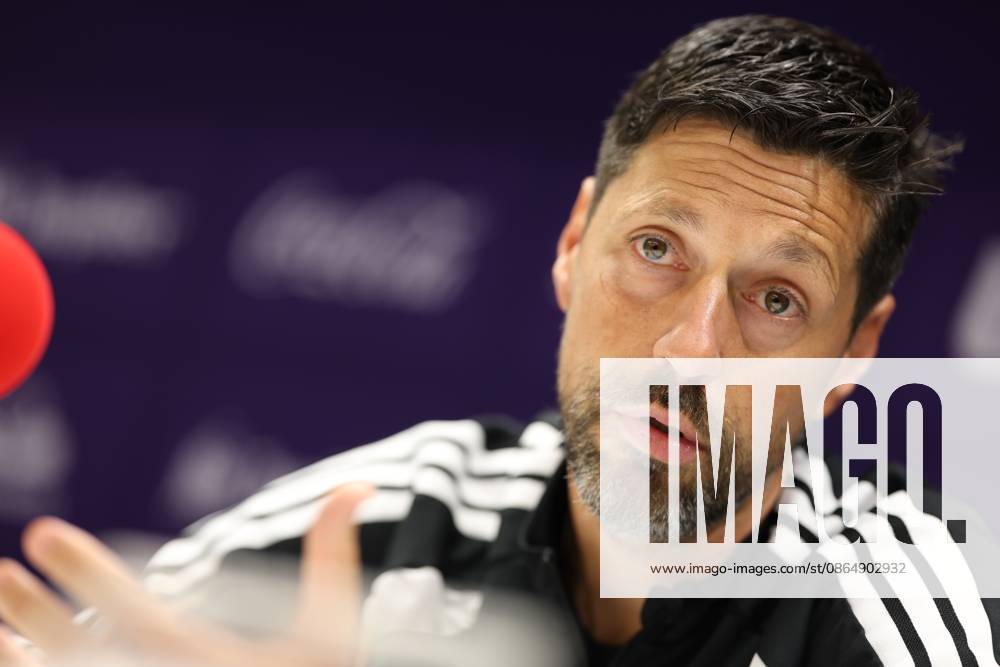Anderlecht s head coach Vitor Bruno pictured during a press conference of Belgian soccer team RSC Anderlecht, Wednesday 26 August 2026 in Brussels, in preparations of the return leg of the play-off round for the UEFA Europa League phase, against Kazakh Kairat Almaty. VIRGINIExLEFOUR 184390110