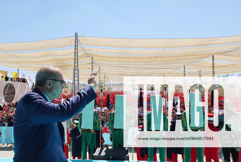 Turkish President Erdogan Attends 955th Anniversary of Manzikert Victory Turkish President Recep Tayyip Erdogan attends a ceremony marking the 955th anniversary of the Victory of Manzikert at the Battle of Manzikert Historical National Park in eastern Türkiye, on August 26, 2026. The commemoration marks the 1071 Battle of Manzikert and the conquest of Anatolia. Photo by Turkish presidency apaimages Istanbul Istanbul Turkey 260826_T__rkiye_TPO_00(5)