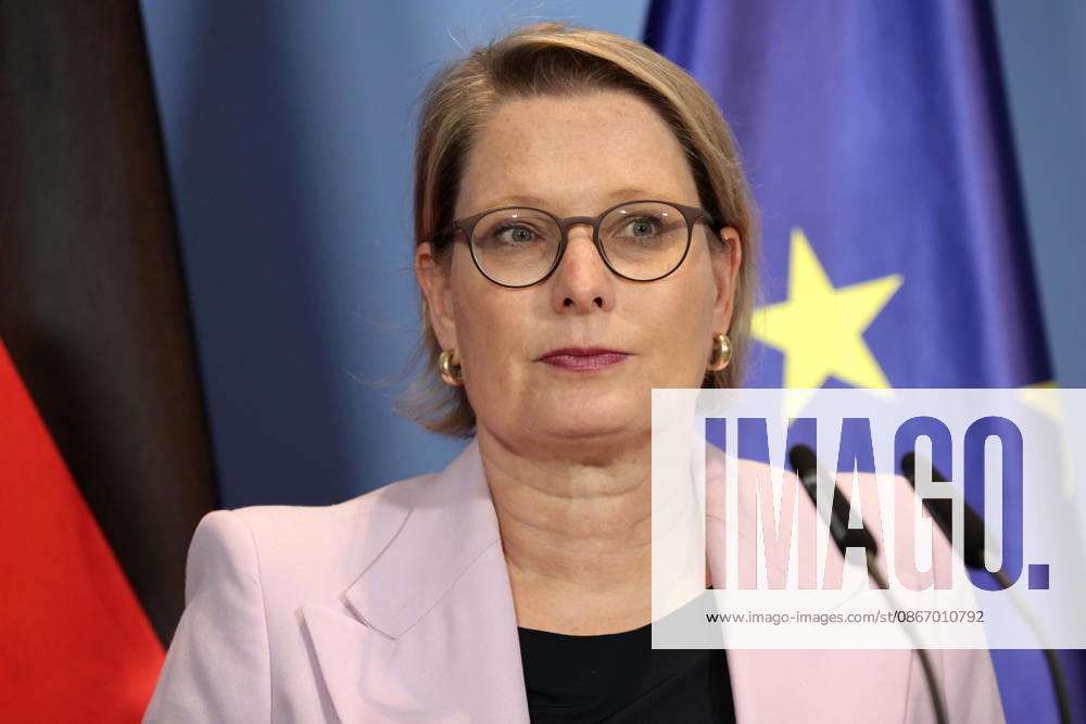 Stefanie Hubig, Federal Minister of Justice, SPD, Press Conference on the 10-Point Plan for Better Protection Against Islamist Terrorism, Berlin