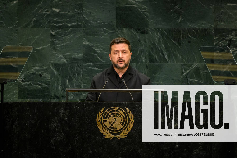 Volodymyr Zelenskyy, President of Ukraine, addresses the general debate of the General AssemblyÃ¢â‚¬â ¢s eighty-first session. New York United States of America - ZUMAa251 20260923_znp_a251_001