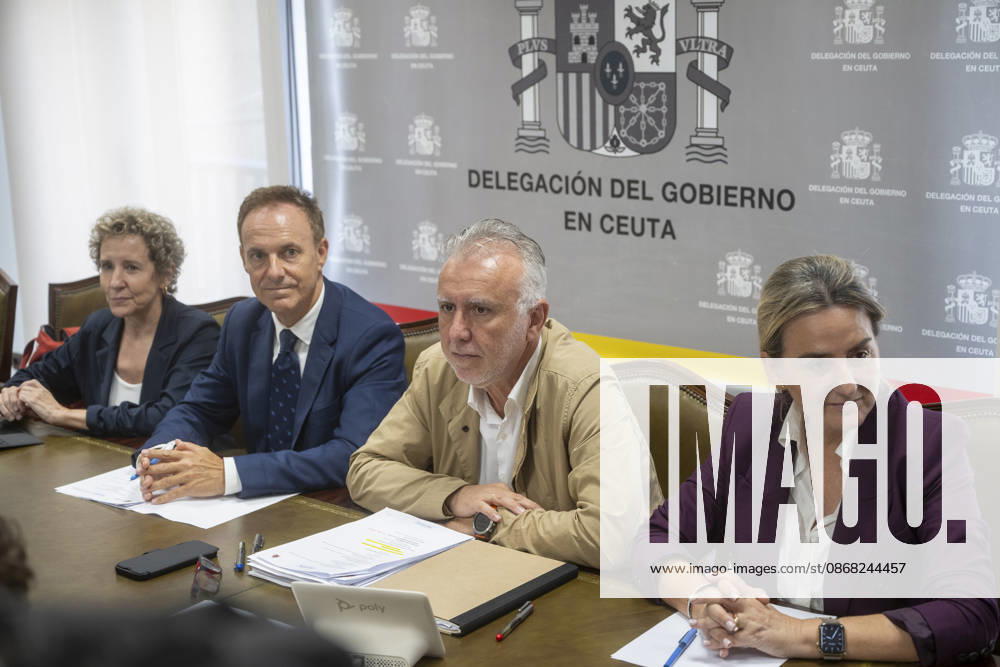 Ángel Víctor Torres chairs a meeting of the Situation Committee for the autonomous city of Ceuta. The Minister of Education, Vocational Training, and Sports, Milagros Tolón d, the Minister of Territorial Policy and Democratic Memory, Ángel Víctor Torres 2d, and the Government Delegate in Ceuta, David de la Encina 2i, during the meeting of the Situation Committee for the autonomous city at the Government Delegation on September 30, 2026, in Ceuta, Spain. Torres announced that the government will allocate 40.3 million to security and sanitation in Ceuta and that the space next to the prison will be used as a new shelter. SEPTEMBER 30, 2026 Ceuta, Spain