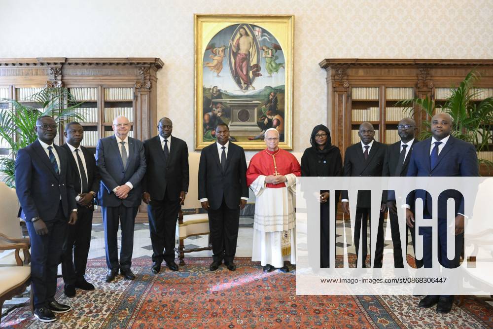 IPA89172101 - Italy, Rome, Vatican, October 1, 2026 Pope Leo XIV receives His Excellency Mr. Faustin Archange Touadera, President of the Central African Republic, in a private audience at the Vatican. Photo by VATICAN MEDIA Catholic Press Photo