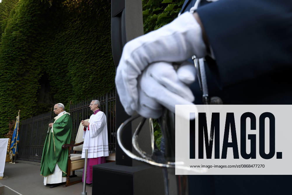 IPA89265420 - Italy, Rome, Vatican, October 3, 2026 Pope Leo XIV Pope Leo XIV celebrating Holy Mass for the Gendarmerie Corps in the Vatican Gardens, Vatican. Photo by VATICAN MEDIA Catholic Press Photo