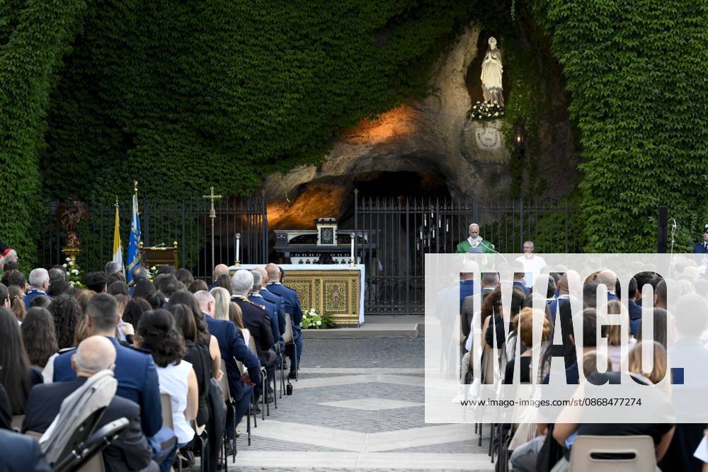 IPA89265414 - Italy, Rome, Vatican, October 3, 2026 Pope Leo XIV Pope Leo XIV celebrating Holy Mass for the Gendarmerie Corps in the Vatican Gardens, Vatican. Photo by VATICAN MEDIA Catholic Press Photo